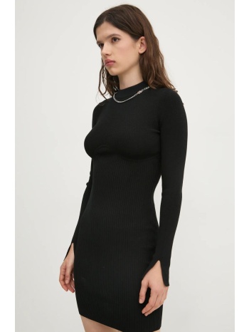 φόρεμα hugo χρώμα μαύρο, 50532171 76% βισκόζη, 24%