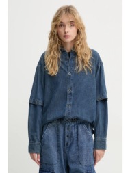 πουκάμισο g-star raw χρώμα: μπλε, d25358-d252 100% βαμβάκι
