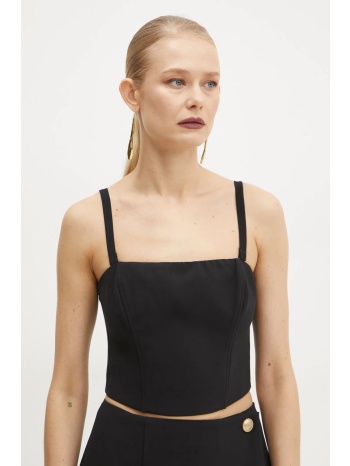 top guess raissa χρώμα μαύρο, w5rh26 wglo2 κύριο υλικό