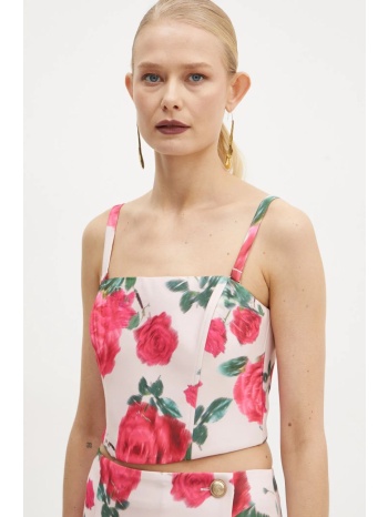 top guess raissa χρώμα ροζ, w5rh26 wglo2 κύριο υλικό 92%