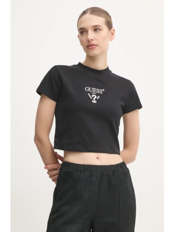 μπλουζάκι guess colette χρώμα μαύρο, v4yi20 kcdh1 92%