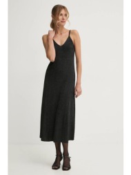 φόρεμα pepe jeans noelia χρώμα: μαύρο, pl953643 75% πολυαμίδιο, 17% βισκόζη, 8% μεταλλικές ίνες