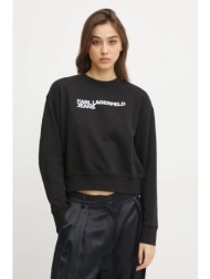 μπλούζα karl lagerfeld jeans χρώμα: μαύρο, a1w20005 90% οργανικό βαμβάκι, 10% πολυεστέρας