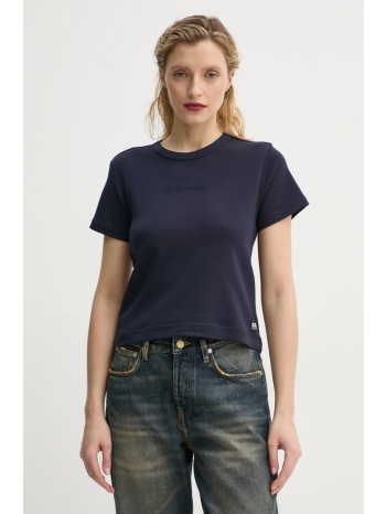 βαμβακερό μπλουζάκι g-star raw γυναικείο, χρώμα ναυτικό