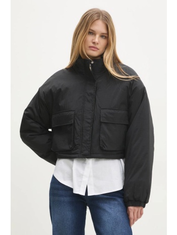 μπουφάν answear lab χρώμα μαύρο 100% πολυεστέρας