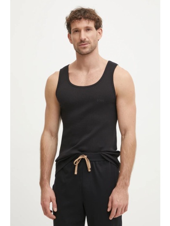 βαμβακερό μπλουζάκι boss 3-pack ανδρικό, χρώμα μαύρο