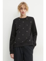 μπλούζα karl lagerfeld χρώμα: μαύρο, a1w20049 89% βαμβάκι, 11% πολυεστέρας