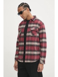 βαμβακερό πουκάμισο rip curl count ανδρικό, χρώμα: κόκκινο, 00jmsh 100% βαμβάκι