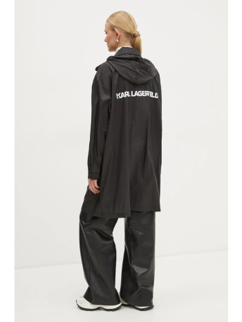 μπουφάν karl lagerfeld χρώμα μαύρο, a1w15025 100%