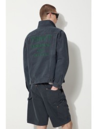 τζιν μπουφάν thisisneverthat trucker ανδρικό, χρώμα: ναυτικό μπλε, tn241wowls06 100% βαμβάκι