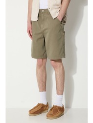 τζιν σορτς thisisneverthat carpenter short χρώμα: πράσινο, tn241wsoks05 100% βαμβάκι