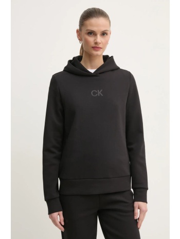 μπλούζα calvin klein χρώμα μαύρο, με κουκούλα, k20k207954