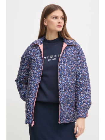 μπουφάν δυο όψεων pepe jeans fleur daily χρώμα ροζ