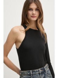 μπλουζάκι pepe jeans lola χρώμα: μαύρο, pl505986 58% πολυεστέρας, 37% βισκόζη, 5% σπαντέξ