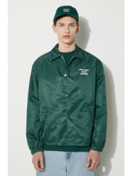 μπουφάν drôle de monsieur la veste slogan χρώμα: πράσινο, perm-jt183-pa014-dgn 100% νάιλον