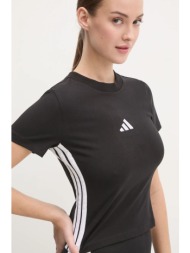 μπλουζάκι adidas essentials χρώμα: μαύρο, jc8325 93% βαμβάκι, 7% σπαντέξ