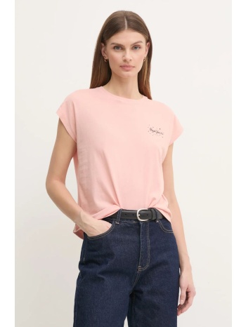 βαμβακερό μπλουζάκι pepe jeans lorena γυναικείο, pl505998