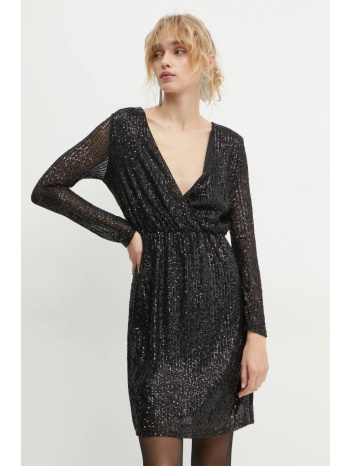 φόρεμα morgan rninou χρώμα μαύρο, rninou κύριο υλικό 95%