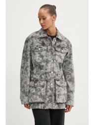 μπουφάν moschino jeans χρώμα: γκρι, a0511 8722 100% βαμβάκι