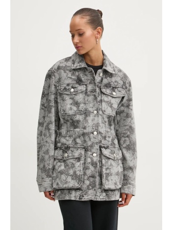 μπουφάν moschino jeans χρώμα γκρι, a0511 8722 100% βαμβάκι