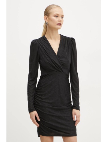 φόρεμα morgan rglit χρώμα μαύρο, rglit κύριο υλικό 96%