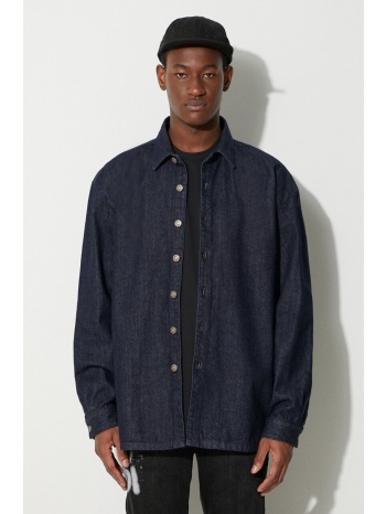 τζιν πουκάμισο 424 ανδρικό, χρώμα ναυτικό μπλε
