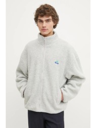 φλις μπουφάν american vintage χρώμα: γκρι, mhok16be25 100% πολυεστέρας