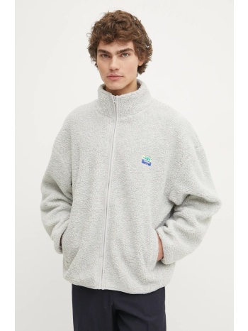 φλις μπουφάν american vintage χρώμα γκρι, mhok16be25 100%