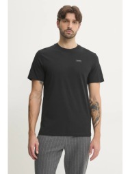 βαμβακερό μπλουζάκι karl lagerfeld ανδρικό, χρώμα: μαύρο, a1m44013 100% οργανικό βαμβάκι