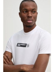 μπλουζάκι karl lagerfeld jeans χρώμα: άσπρο, a1m17112 50% οργανικό βαμβάκι, 50% πολυεστέρας