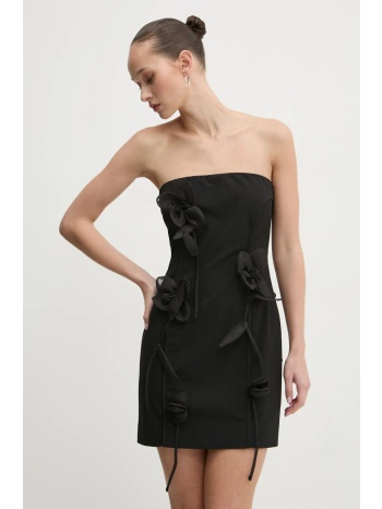 φόρεμα rotate χρώμα μαύρο, 113590100 κύριο υλικό 63%