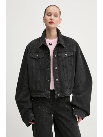 τζιν μπουφάν rotate χρώμα γκρι, 1136122998 100% βαμβάκι