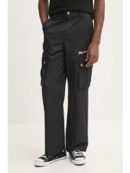 παντελόνι karl lagerfeld jeans χρώμα: μαύρο, a1m10054 68% βαμβάκι, 32% πολυεστέρας