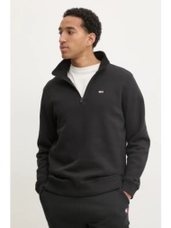 μπλούζα tommy jeans χρώμα: μαύρο, dm0dm20339 80% βαμβάκι, 20% ανακυκλωμένος πολυεστέρας