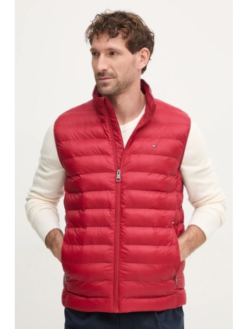 αμάνικο μπουφάν tommy hilfiger χρώμα μπορντό, mw0mw37677