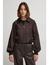 μπουφάν victoria beckham χρώμα: καφέ, 1125wjk006259a κύριο υλικό: 96% πολυαμίδιο, 4% poliuretan
φόδρ