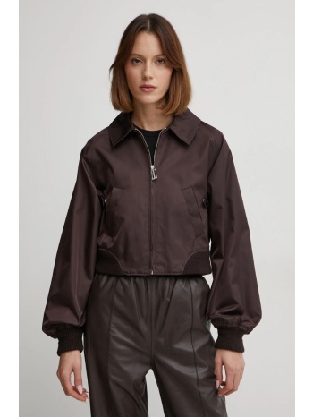 μπουφάν victoria beckham χρώμα καφέ, 1125wjk006259a κύριο