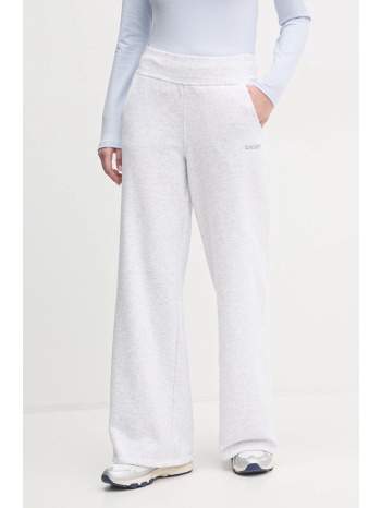 παντελόνι φόρμας dkny χρώμα γκρι, dp5p3546 60% βαμβάκι
