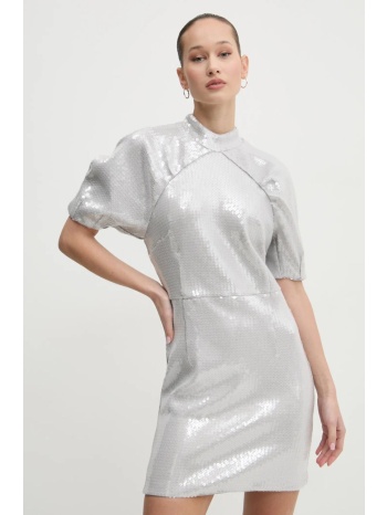 φόρεμα rotate χρώμα γκρι, 113570039 κύριο υλικό 95%