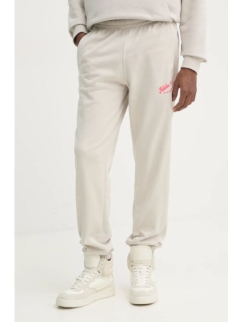 βαμβακερό παντελόνι adidas originals wabash χρώμα μπεζ
