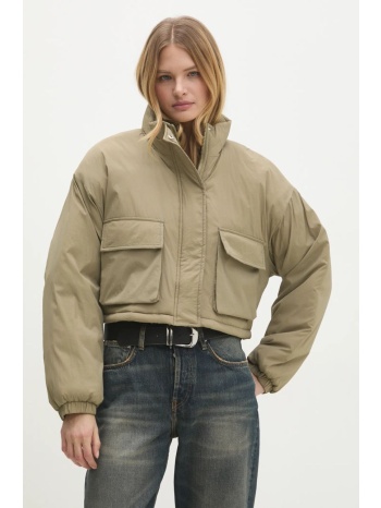 μπουφάν answear lab χρώμα πράσινο 100% πολυεστέρας