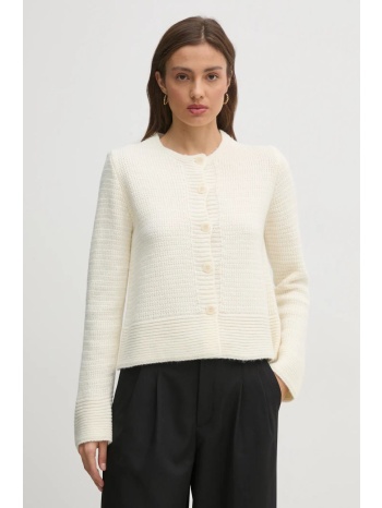 ζακέτα από μίγμα μαλλιού sisley χρώμα μπεζ, 1176m500n 68%
