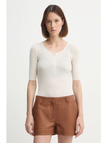 μάλλινο πουλόβερ herskind agnes γυναικείο, χρώμα μπεζ