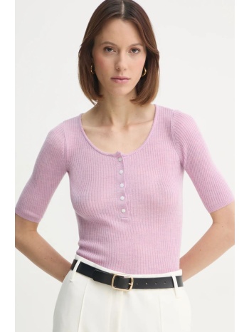 μάλλινο πουλόβερ herskind agnes γυναικείο, χρώμα μοβ