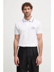 πόλο tommy hilfiger χρώμα: άσπρο, mw0mw37519 96% βαμβάκι, 4% σπαντέξ