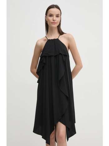 φόρεμα sisley χρώμα μαύρο, 4lntlv06m κύριο υλικό 100%