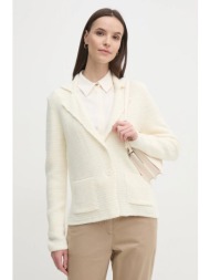 ζακέτα από μίγμα μαλλιού sisley χρώμα: μπεζ, 1176m602d 68% ακρυλικό, 17% μαλλί, 12% πολυαμίδιο, 3% β