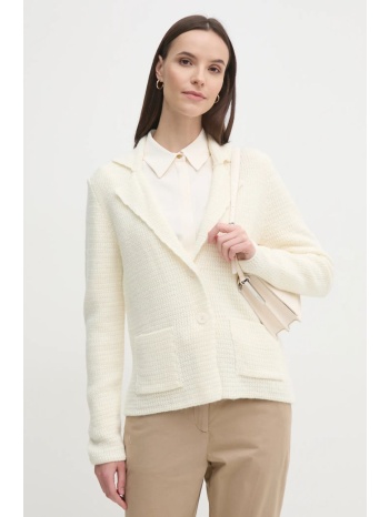 ζακέτα από μίγμα μαλλιού sisley χρώμα μπεζ, 1176m602d 68%