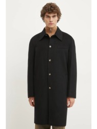 μάλλινο παλτό nanushka janno χρώμα: μαύρο, nm24crow01799 κύριο υλικό: 90% μαλλί, 10% μετάξι
φόδρα: 1