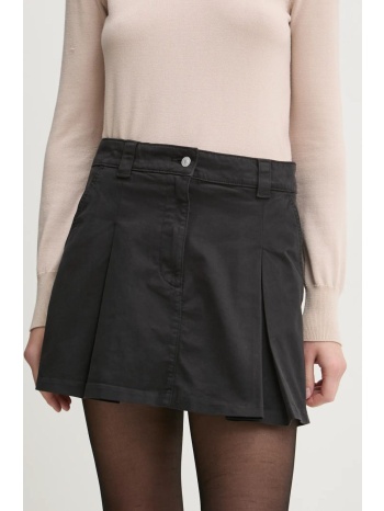 τζιν φούστα tommy jeans χρώμα μαύρο, dw0dw19366 98%